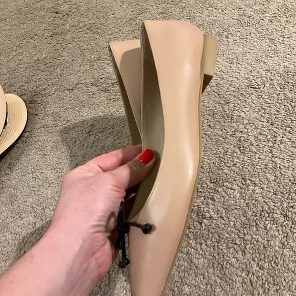 STUART WEITZMAN Landon Pointed Toe Ballet Flat - Adobe/ Black - Picture 7 of 9